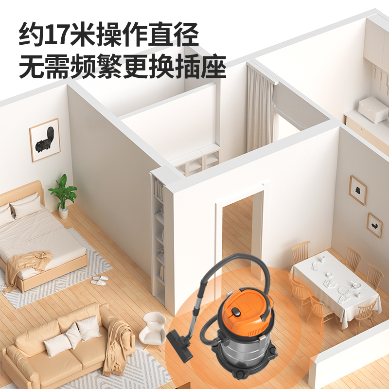 荣事达家用吸尘器1200W/15L/18L