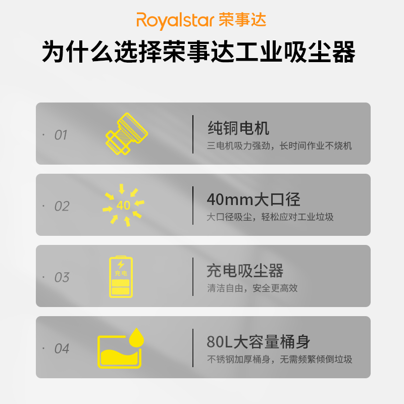 荣事达AS-XL60C/80D工业吸尘器