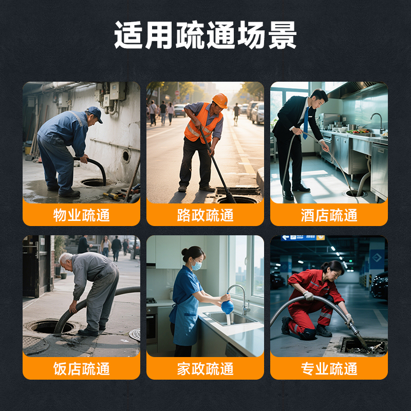 荣事达管道疏通机物业小区市政下水道疏通神器